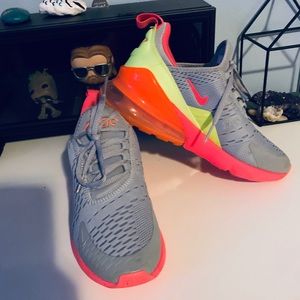 Gray and Neon Air Max 270